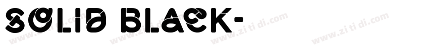 Solid Black字体转换